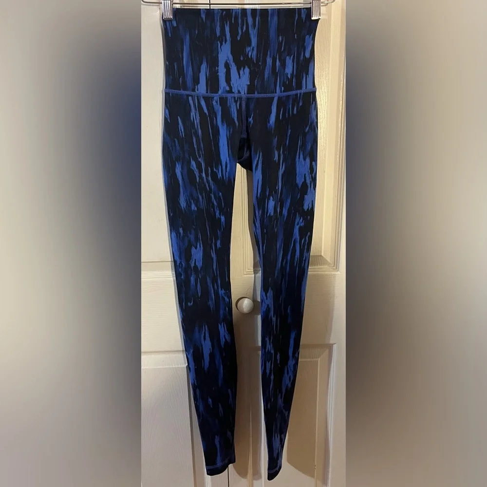 Lululemon Wunder Under High Rise Legging Painted Animal Sprinkler Black/Blue 2 - Picture 3 of 6